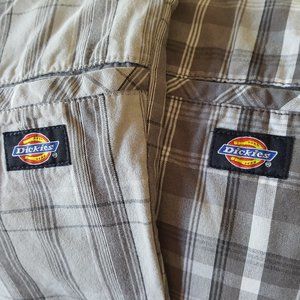 Dickies Gray Plaid Shorts, 2 pair, size 28